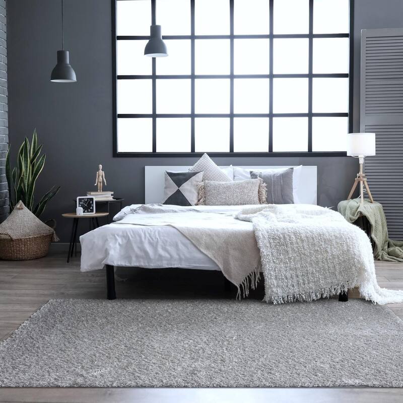 Luxe Weavers Solid Plush Shag Area Rug
