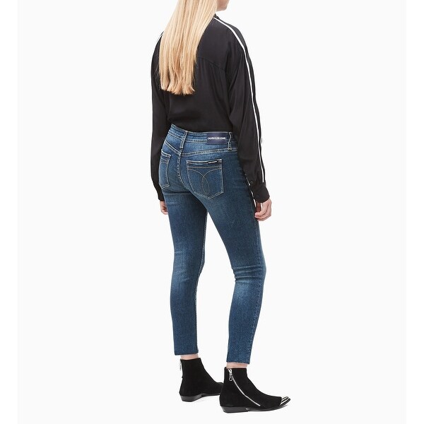 calvin klein mid rise skinny ankle jeans