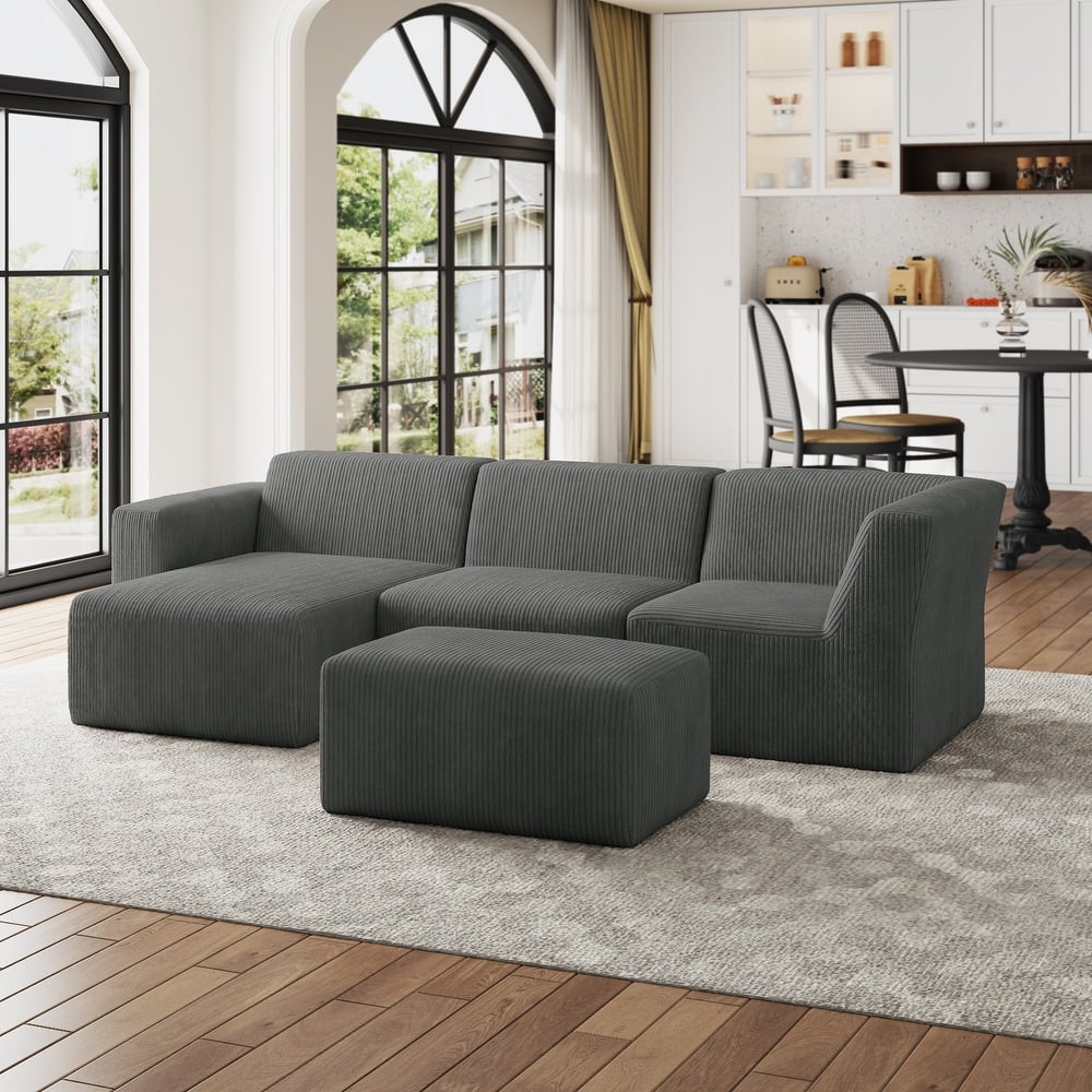 Modular Sectional Sofa 4-seater Oversized Chaise Lounge Couch for Living Room