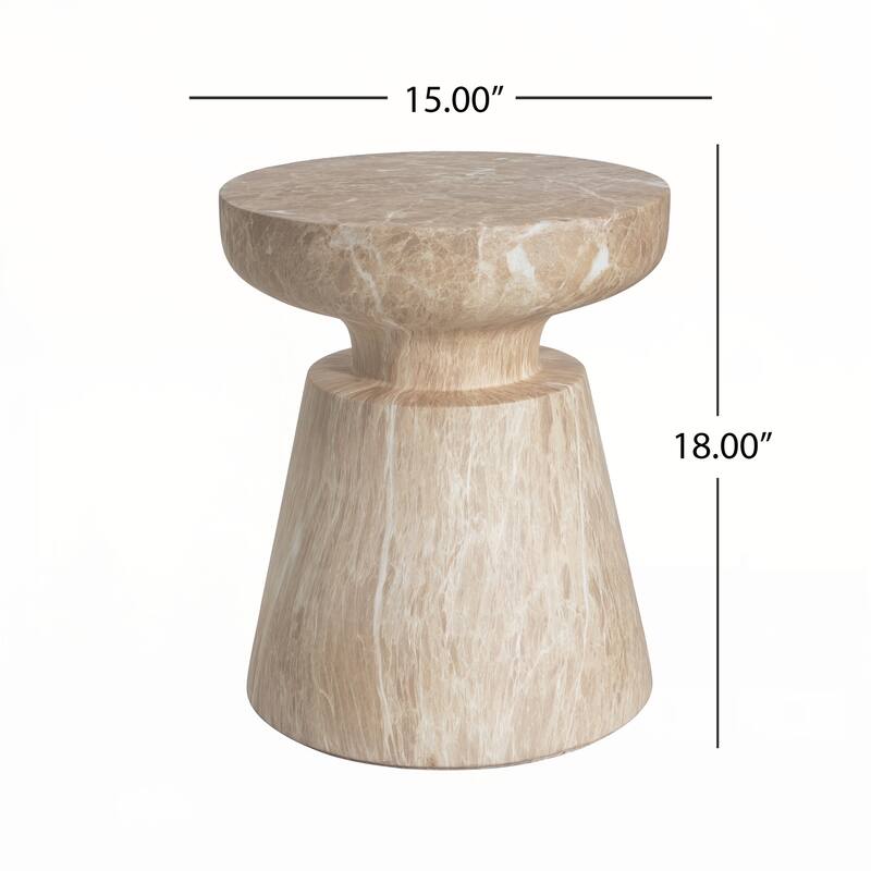 Outdoor Travertine Side Table,Glod