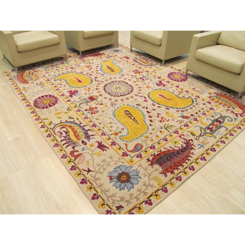 Home Décor Ivory Transitional Floral Paisley Area Rug | Elegant & Stylish Rug for Enhancing Your Living Room, Bedroom,