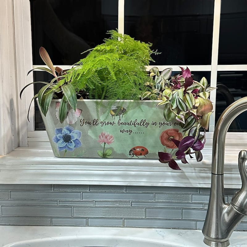 16" Rectangular Indoor/Outdoor Self-Watering Bamboo Planters
