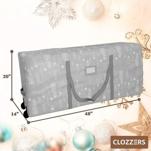 dimension image slide 2 of 3, Christmas Rolling Tree Storage Bag