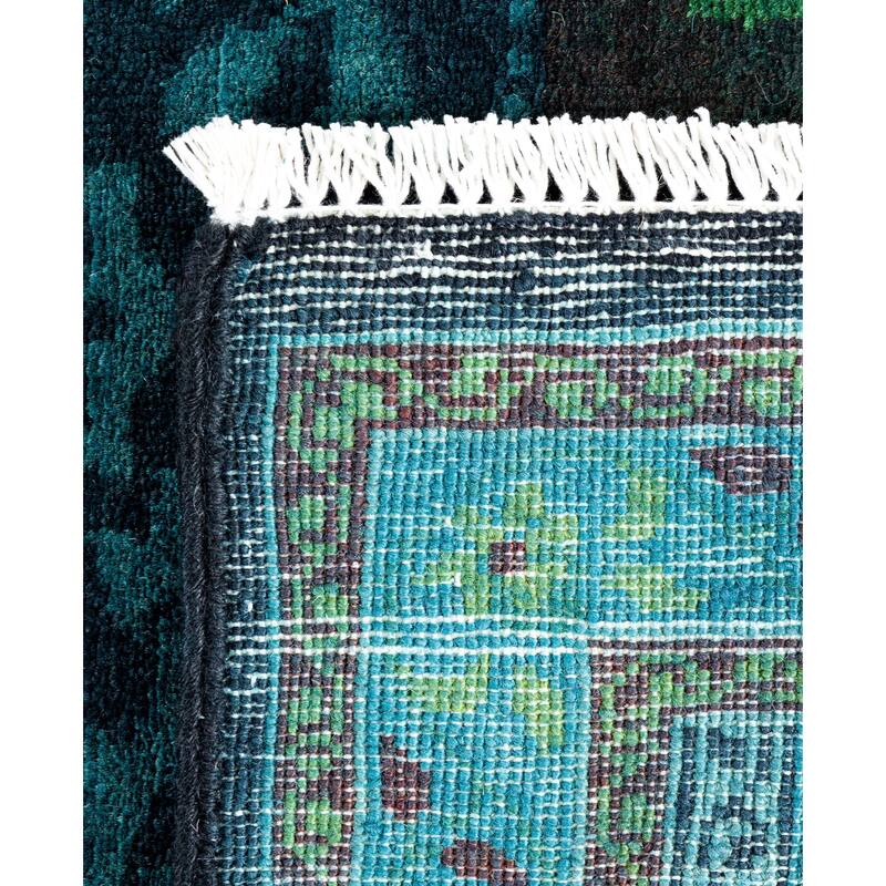 Overdyed One-of-a-Kind Hand-Knotted Area Rug - Black - 3' 2" x 5' 3"