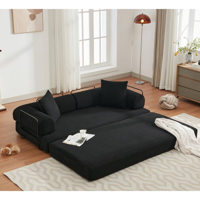 Versatile Folding Convertible Sleeper Sofa with DIY Modular Design