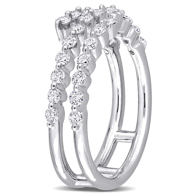 5/8ct TDW Lab-Grown Diamond Coil Ring in Platinum Silver