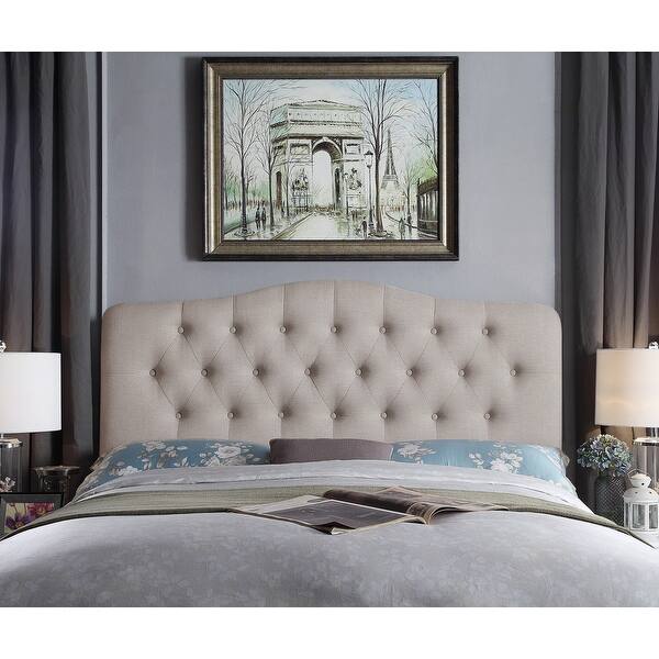 slide 2 of 12, Harriman Tufted Upholstered Standard Camelback Headboard