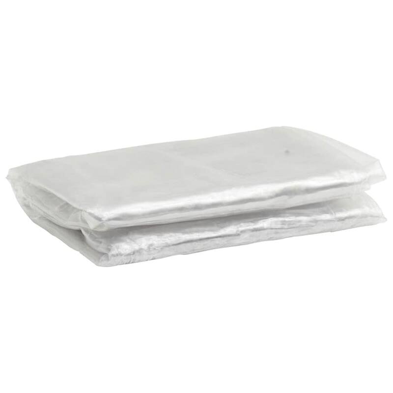 vidaXL Clear Tarpaulin with Eyelets 6.6/9.8x6.6/9.8/13.1/16.4/19.7/26.2' PVC - Transparent