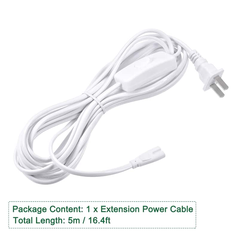 T5 T8 LED Tube Power Extension Cable with On/Off Switch 2 Pin 5M Length ...
