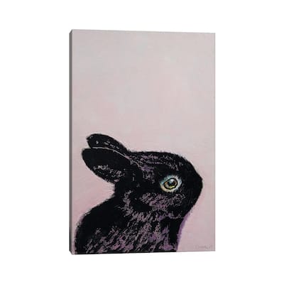 iCanvas "Black Bunny" by Michael Creese Canvas Print