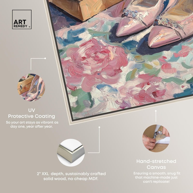 Shoes and the Roses Canvas by Art Remedy