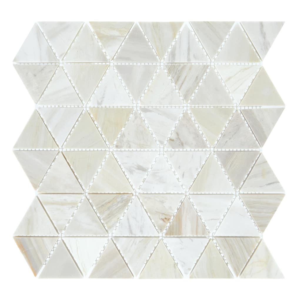 Daltile Pietra Divina 2" Marble Natural Stone Triangle Mosaic in Polished & Honed (10 PC Per Carton) (9.60 SQFT Per Carton)