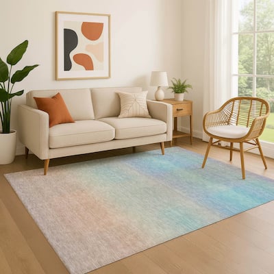 Premium Washable Super Soft Solid Ombre Mayfield Rug