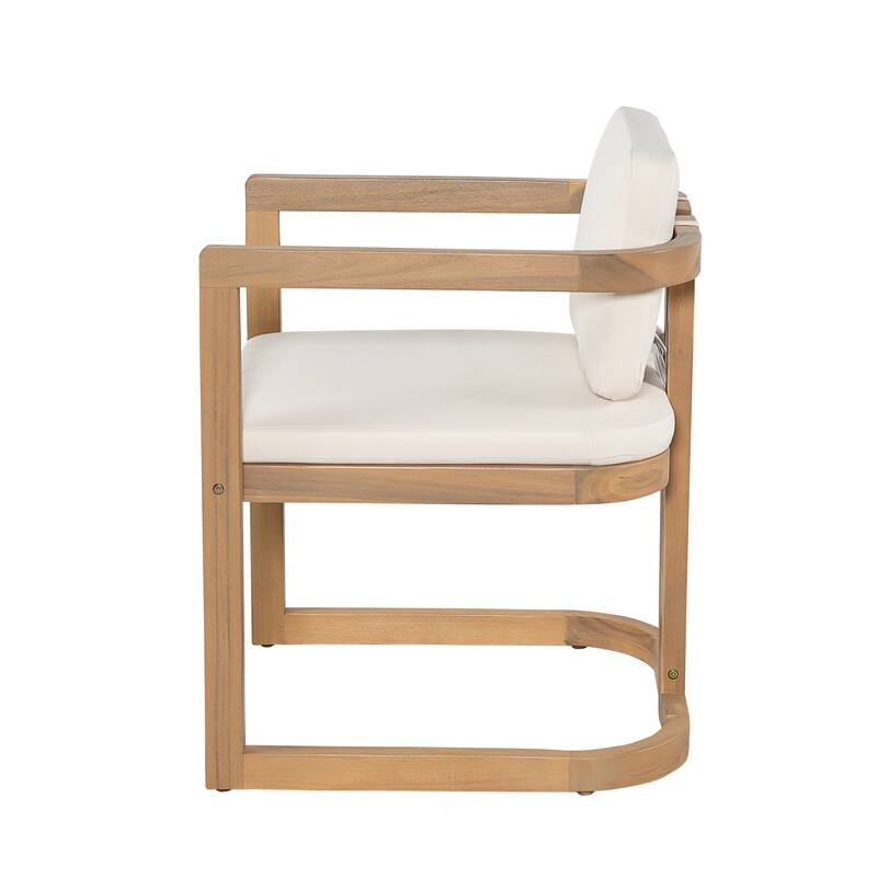 Christopher Knight Home - Outdoor Acacia Wood Dining Chairs with Cushions - Set of 2