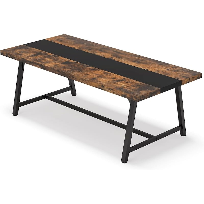 Rectangular Dining Table for 6-8 People, 70.9-Inch Wood Kitchen Table, Dining Room Furniture