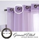 preview thumbnail 12 of 33, Aurora Home Linen-Textured Semi-Sheer Bronze Grom Curtain Panels Panels of 2-84" & 96" 52X84 - Lavender