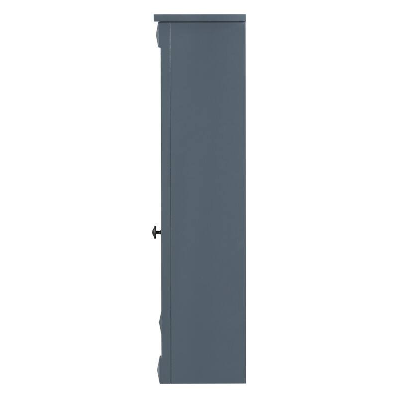 35" x 28" Wall-Mounted Medicine Cabinet, Modern Bathroom Mirror Storage Cabinet with 6 Open Shelves