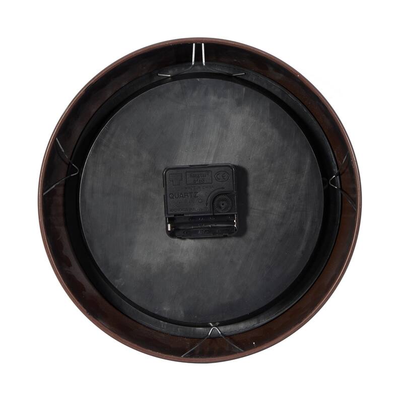 Metal Wall Clock with Fluted Frame - Set of 2 White - Roche River Decor
