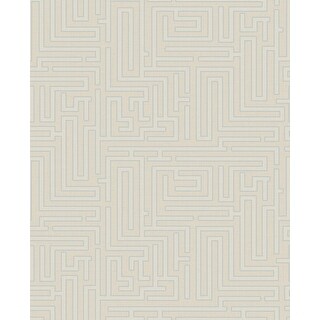 Seabrook Designs Darcy Geometric Maze Unpasted Wallpaper