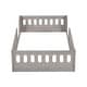 preview thumbnail 16 of 14, Wood Twin Size Platform Bed with Semi-enclosed Fence