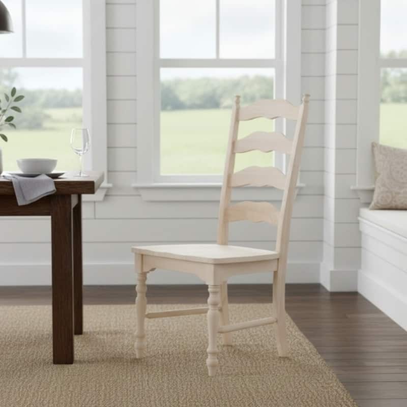 International Concepts Solid Wood Maine Ladderback Chairs, Set of 2
