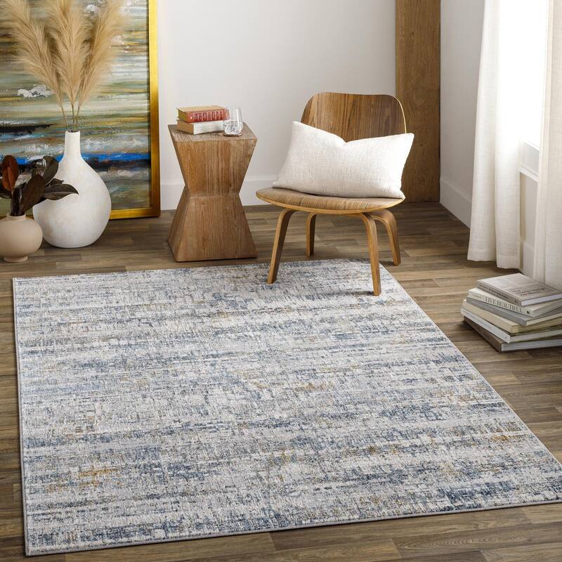 Livabliss Modern & Contemporary Carmel Abstract Area Rug - 2' x 2'11" - Dark Blue