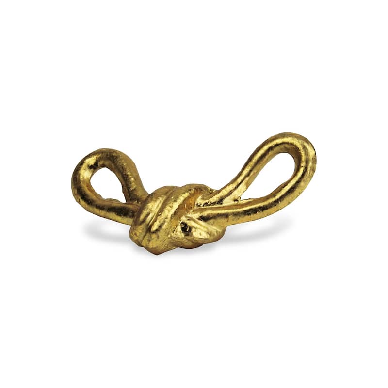 6" Gold Cast Iron Knot Outdoor Tabletop Decor