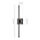 preview thumbnail 110 of 119, 1-Light Black/ Gold/ Nickel Modern Long Linear Strip Wall Sconce Dimmable LED Bathroom Vanity Light