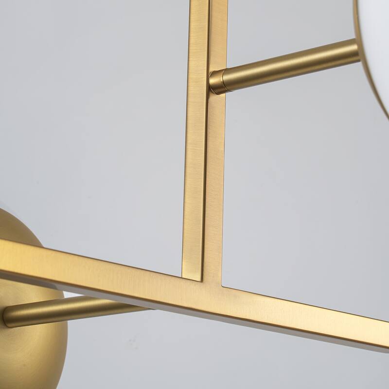 4 - Light Dimmable Gold Sputnik Modern Linear Globe Chandelier Kitchen Island Pendant Light - W41.73"