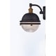 preview thumbnail 10 of 9, Maxim Portside Single Light 11" Tall Outdoor Wall Sconce with Glass