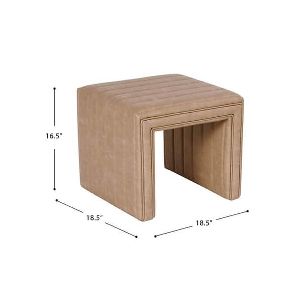 dimension image slide 0 of 12, HomePop Modern Channel Ottoman