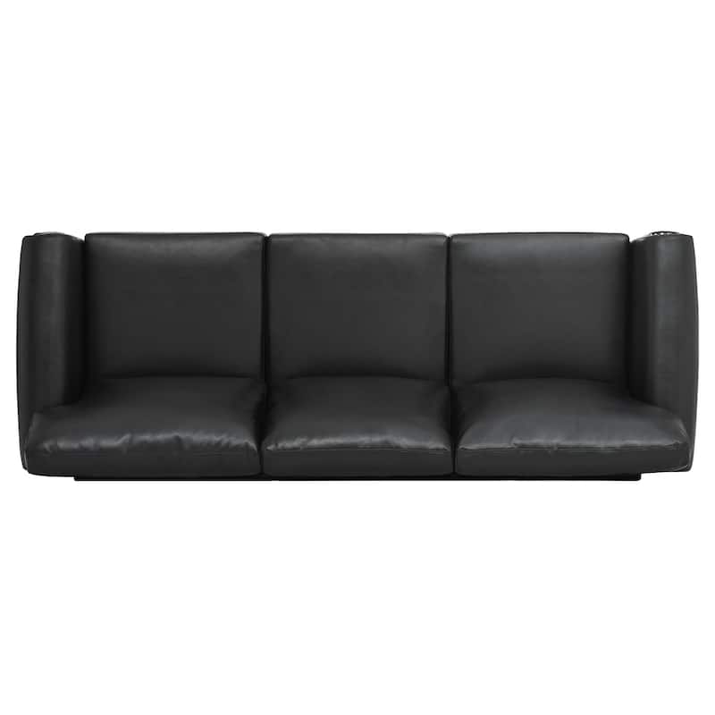 3-Seater Sofa with Nail Trim, PP Cotton Backrest, Birch Legs for Modern Living