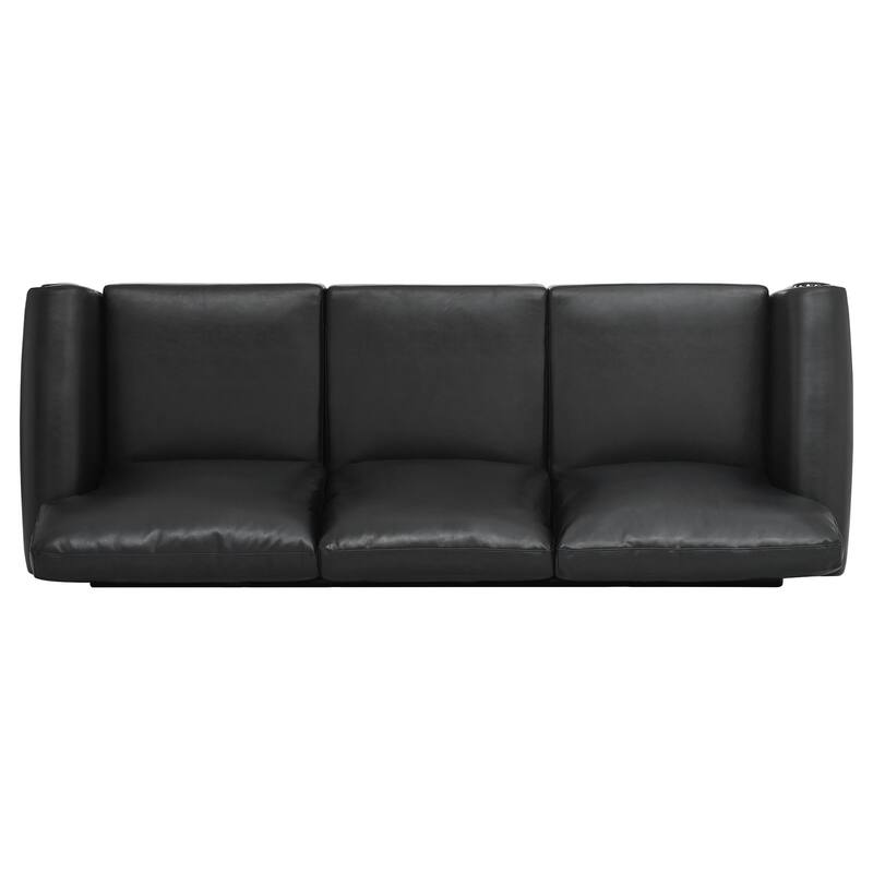 83.86" Upholstered 3-seater Sofa with Nailheads and Birch Feet for Living Room