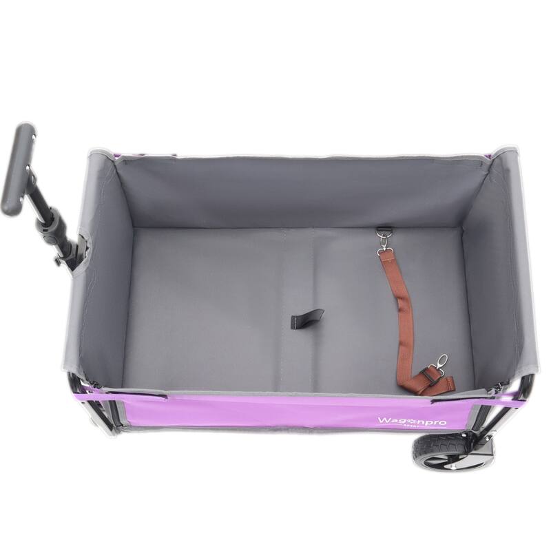 All-In-One Convertible Folding Camping Wagon Cart: Bench Seat, Storage Compartment & Included Dog Tether