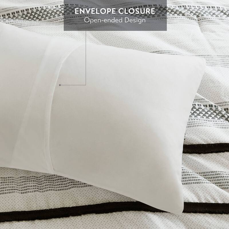 GDF Studio - Carolina 7-Piece Stripe Comforter and Quilt Set