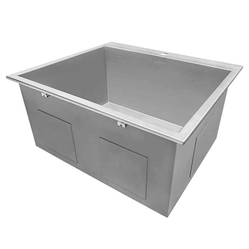 Ruvati Topmount Laundry Utility Sink 25" x 22" x 12" Deep 16 Gauge Stainless Steel - RVU6010 - 25" X 22"