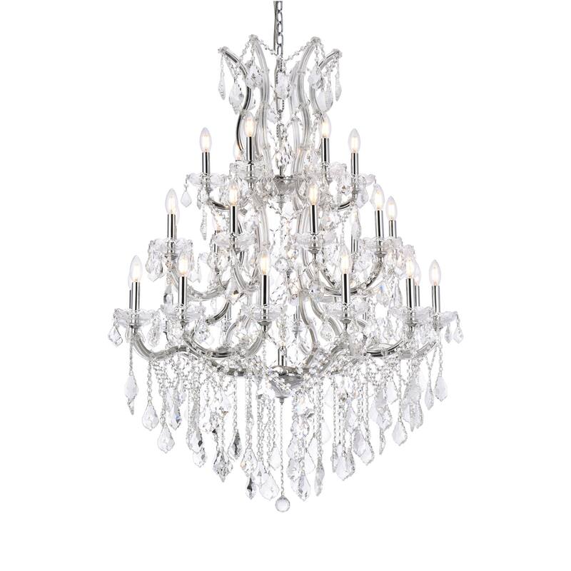 Fleur Illumination Collection Chandelier D:38in H:52in Lt:28 Chrome Finish