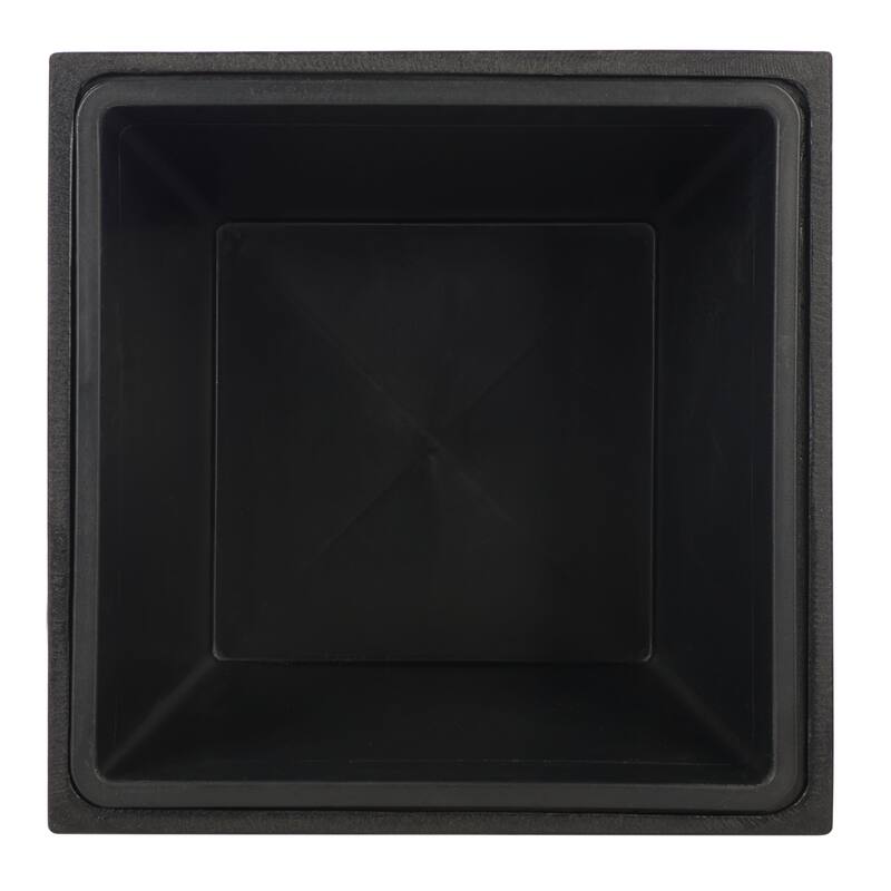 SAFAVIEH Outdoor Anahi Black Planter - 17Wx17Dx24H