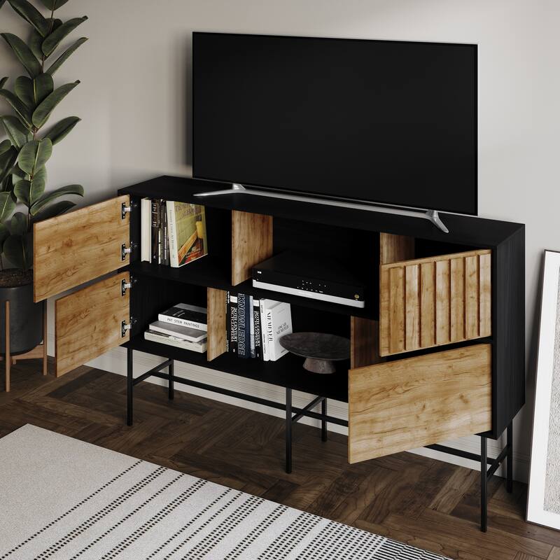 CraftPorch Modern Wooden TV Stand Console
