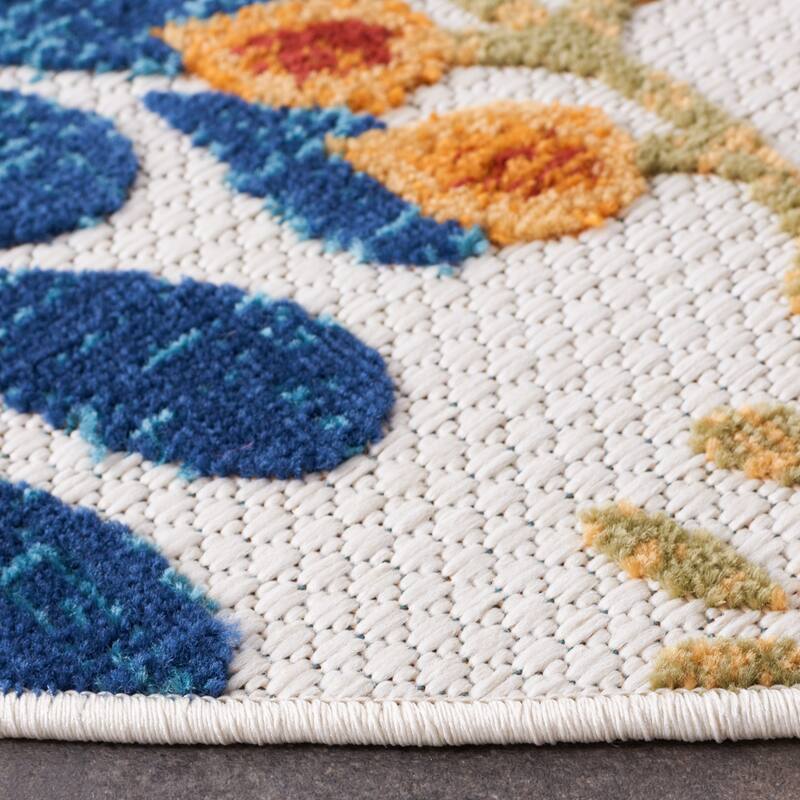 SAFAVIEH Cabana Hillechien Indoor/ Outdoor Waterproof Patio Floral Rug