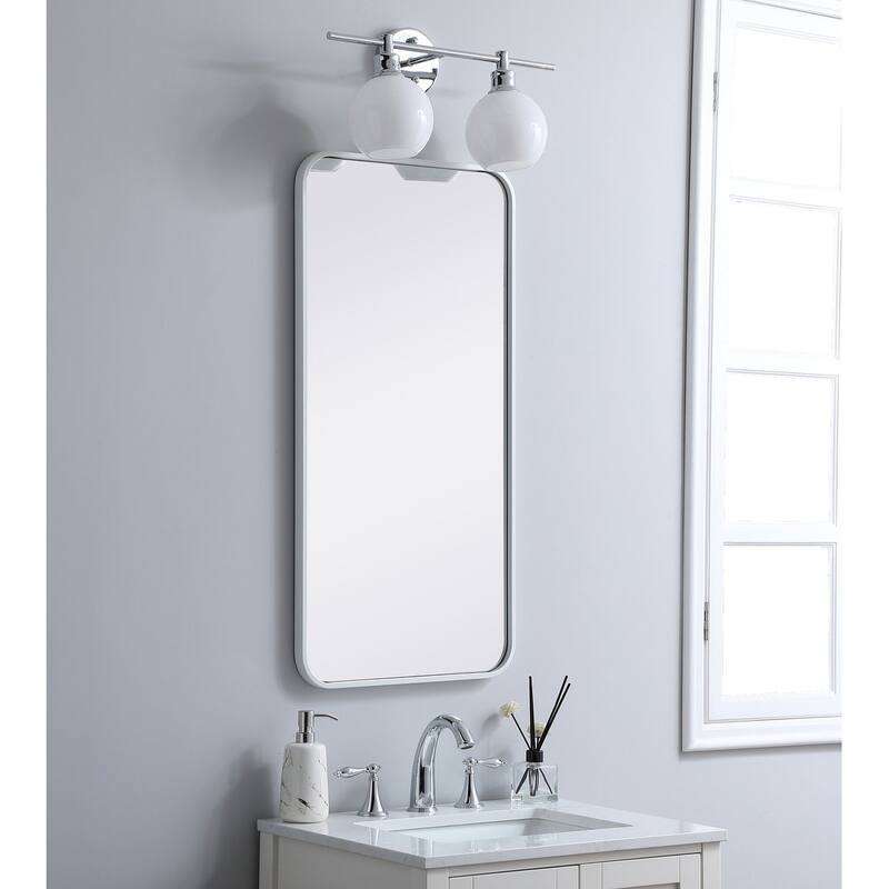 Ezra Soft Corner Metal Rectangular Mirror