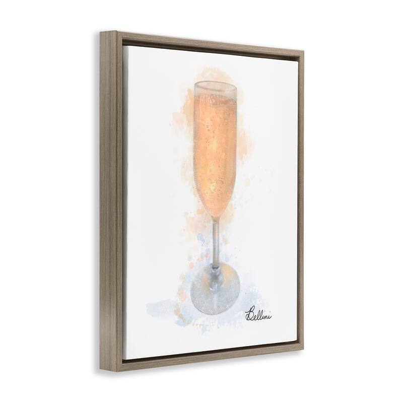 Stupell Gleaming Bellini Glass Framed Floater Canvas Wall Art Design By Matthew Piotrowicz