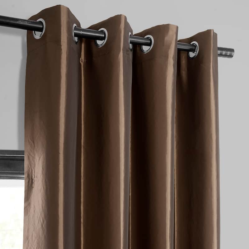 Exclusive Fabrics Blackout Faux Silk Taffeta 120-inch Curtain (1 Panel)