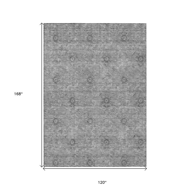 HomeRoots Floral Transitional Rectangle Outdoor Rug