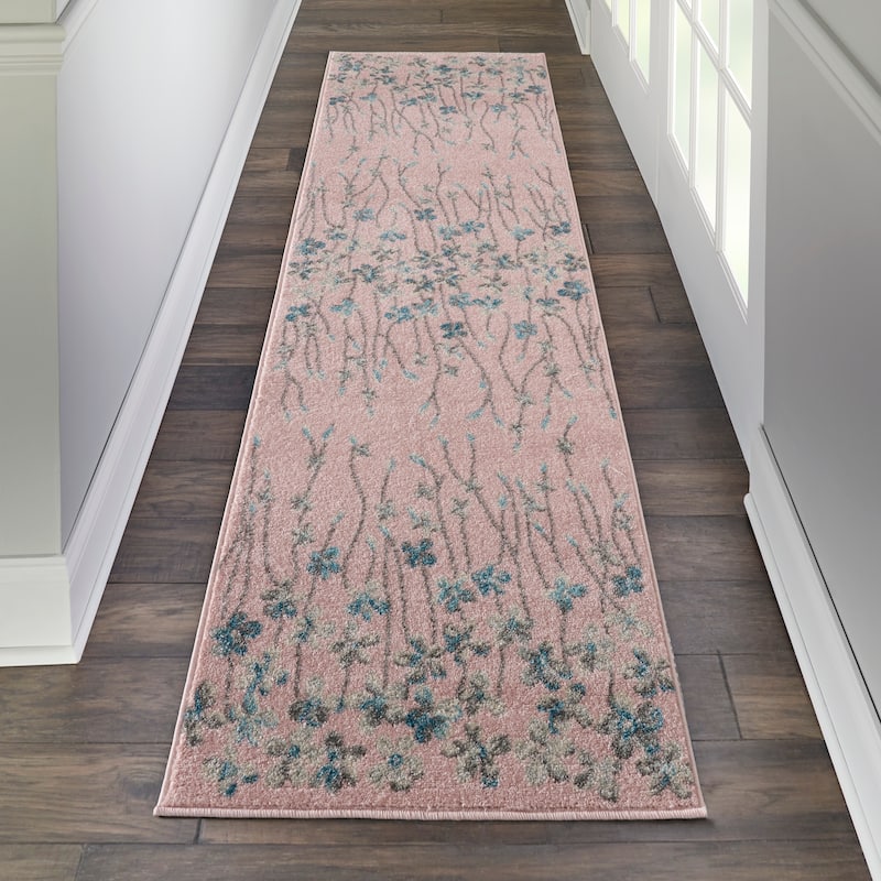 Carson Carrington Molle Floral Area Rug - 2'3" x 7'3" Runner - Pink - Rectangle