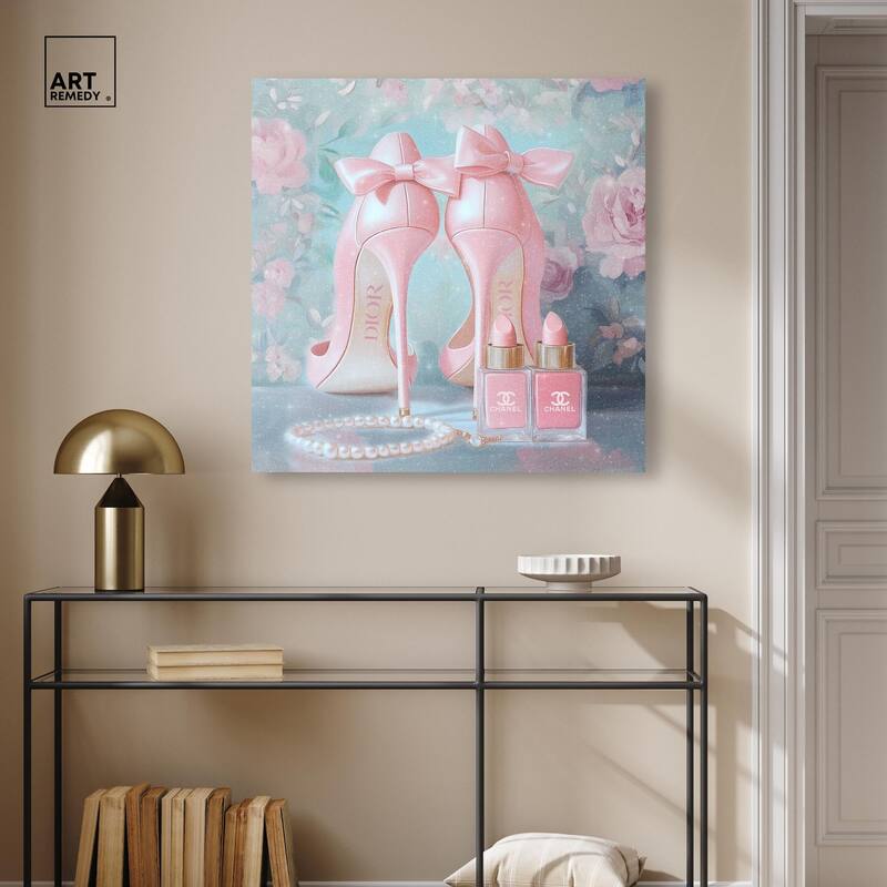 Love Dainty Heels Canvas by Art Remedy, Gallery Wrapped