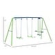 preview thumbnail 10 of 12, Outsunny Outdoor Swing Set for Backyard with 2-Person Swing and 2 Swings, Playground Equipment Outdoor Playset