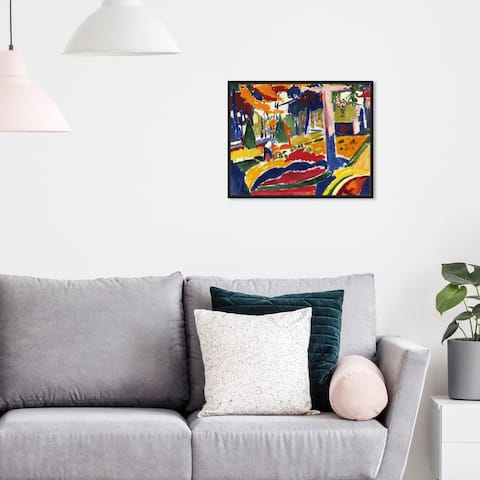 Oliver Gal 'Lyman Sayen - Garden' Abstract Orange Wall Art Canvas Print