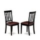preview thumbnail 11 of 20, East West Furniture 5 Piece Dining Room Furniture Set- a Round Kitchen Table and 4 Dining Chairs, Black & Cherry (Seat Options)