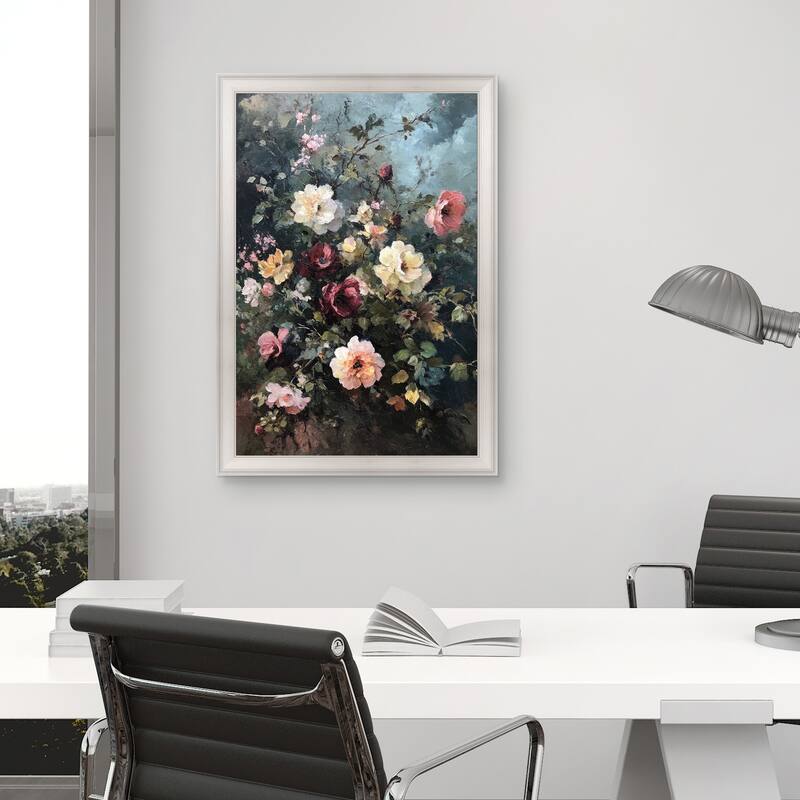 Masterpiece Art Gallery| Moody Bouquet by Petals Prints Design - Framed Canvas Art Print